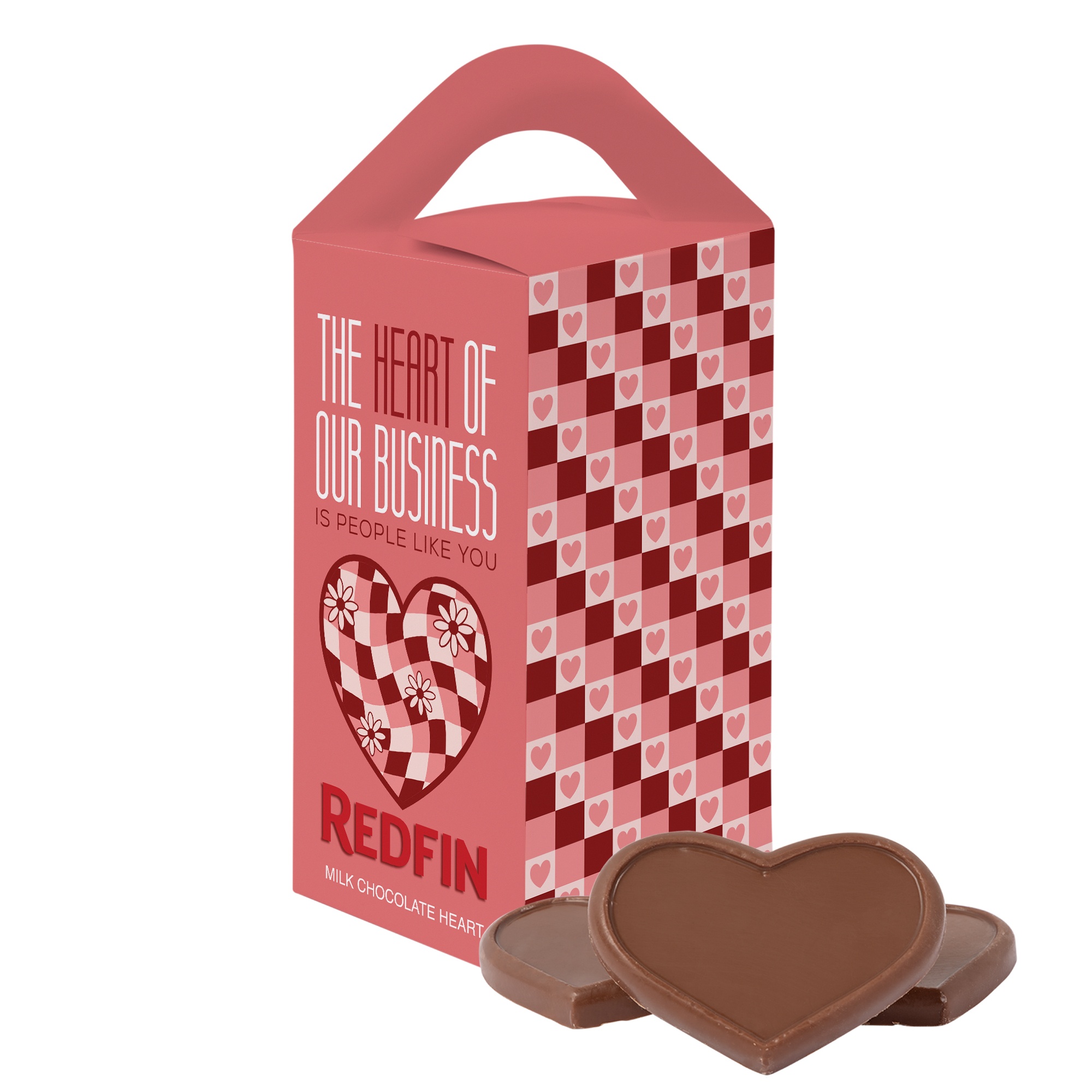 Tote box with 1oz Milk Chocolate Hearts 2