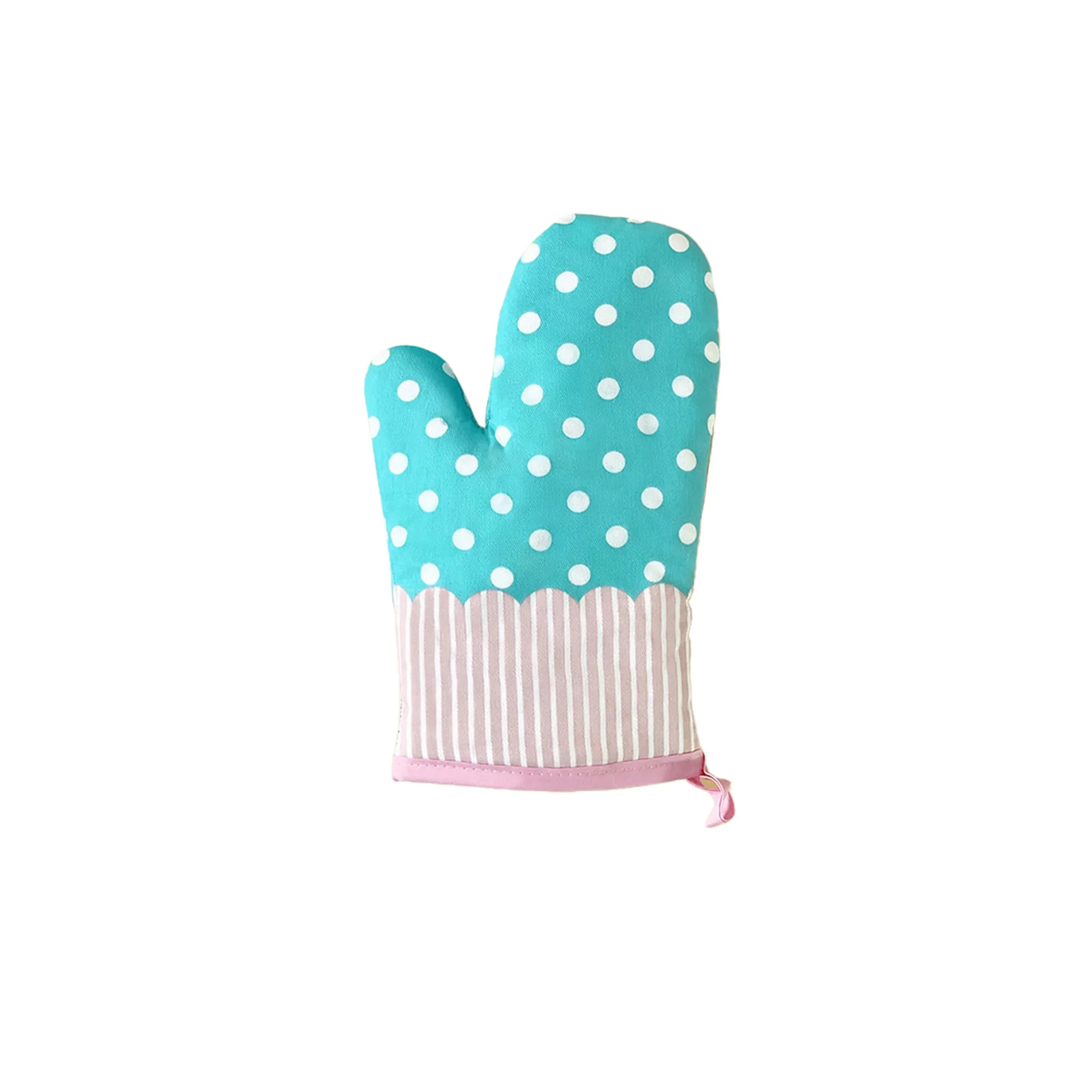 Country Style Cotton Oven Mitts - Heat Resistant and Durable 6
