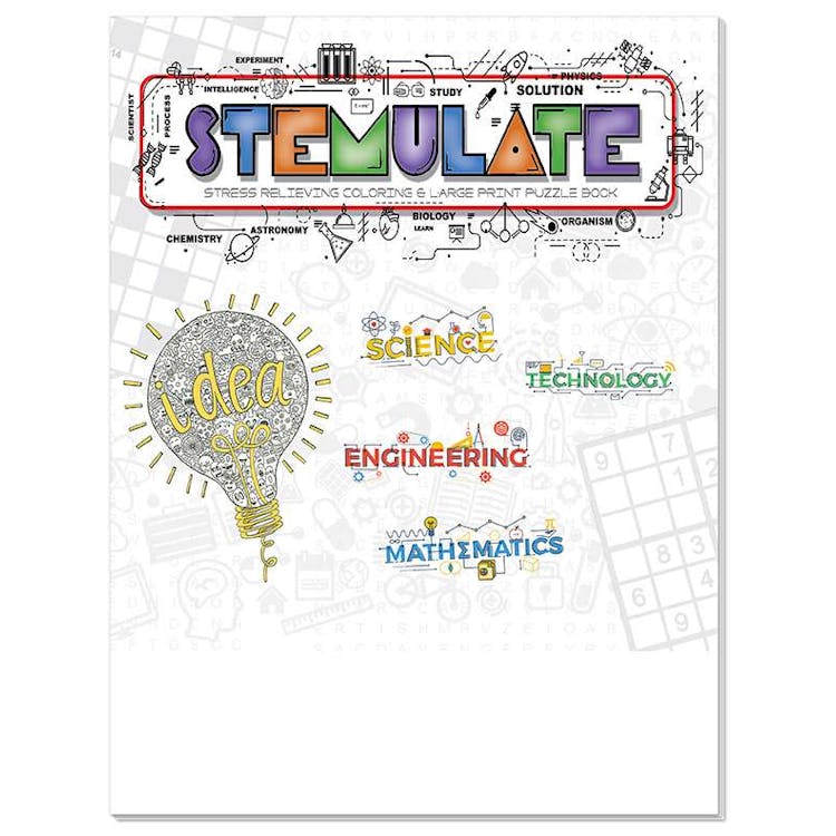 STEMulate Adult Coloring & Puzzle Books 1