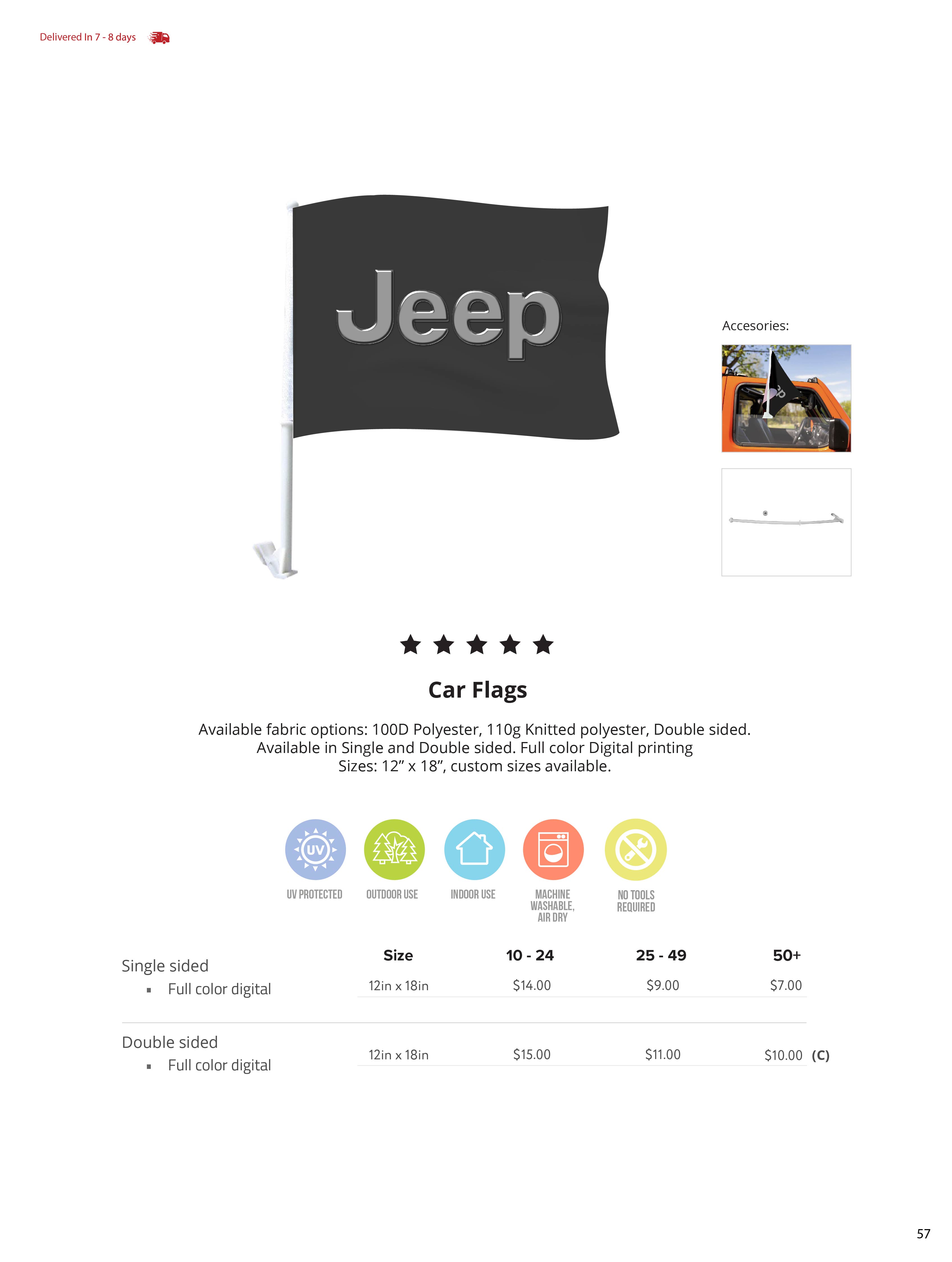 Car Flag Double Sided (12" x 18") 7