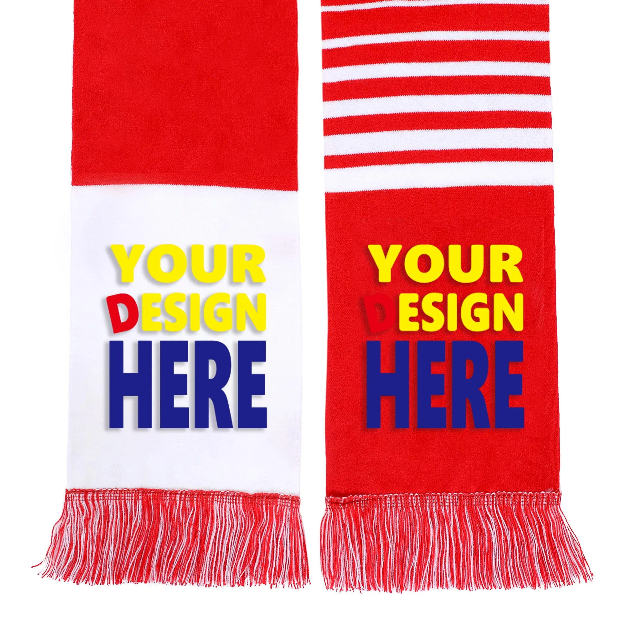 Double-sided Custom Stadium Soccer Knitted Scarf 5