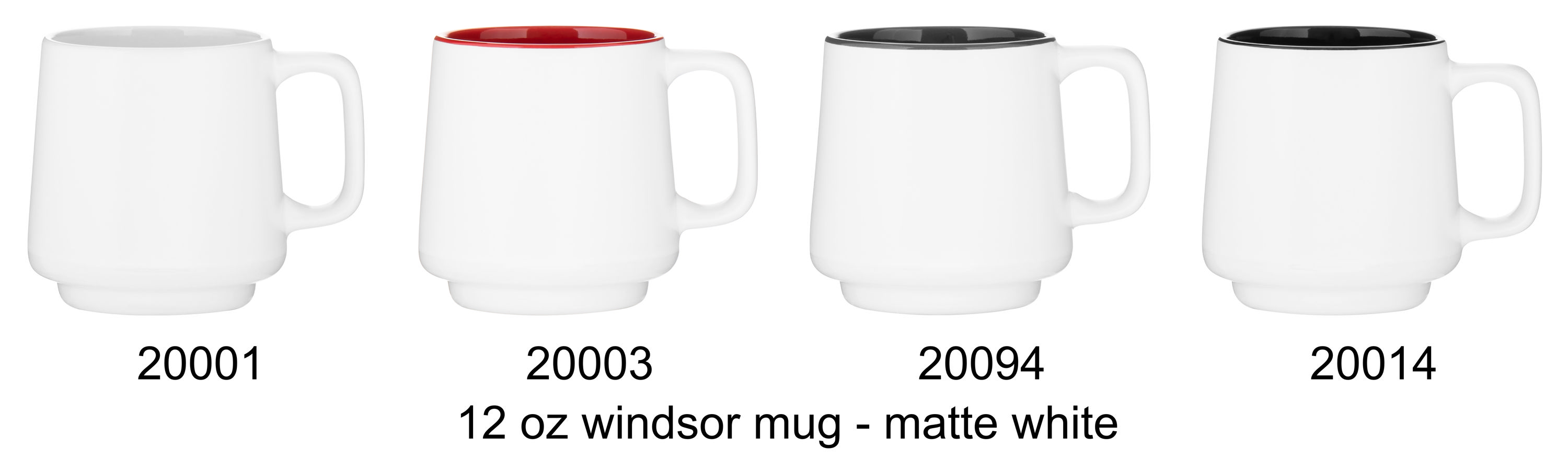 12 oz windsor mug matte white