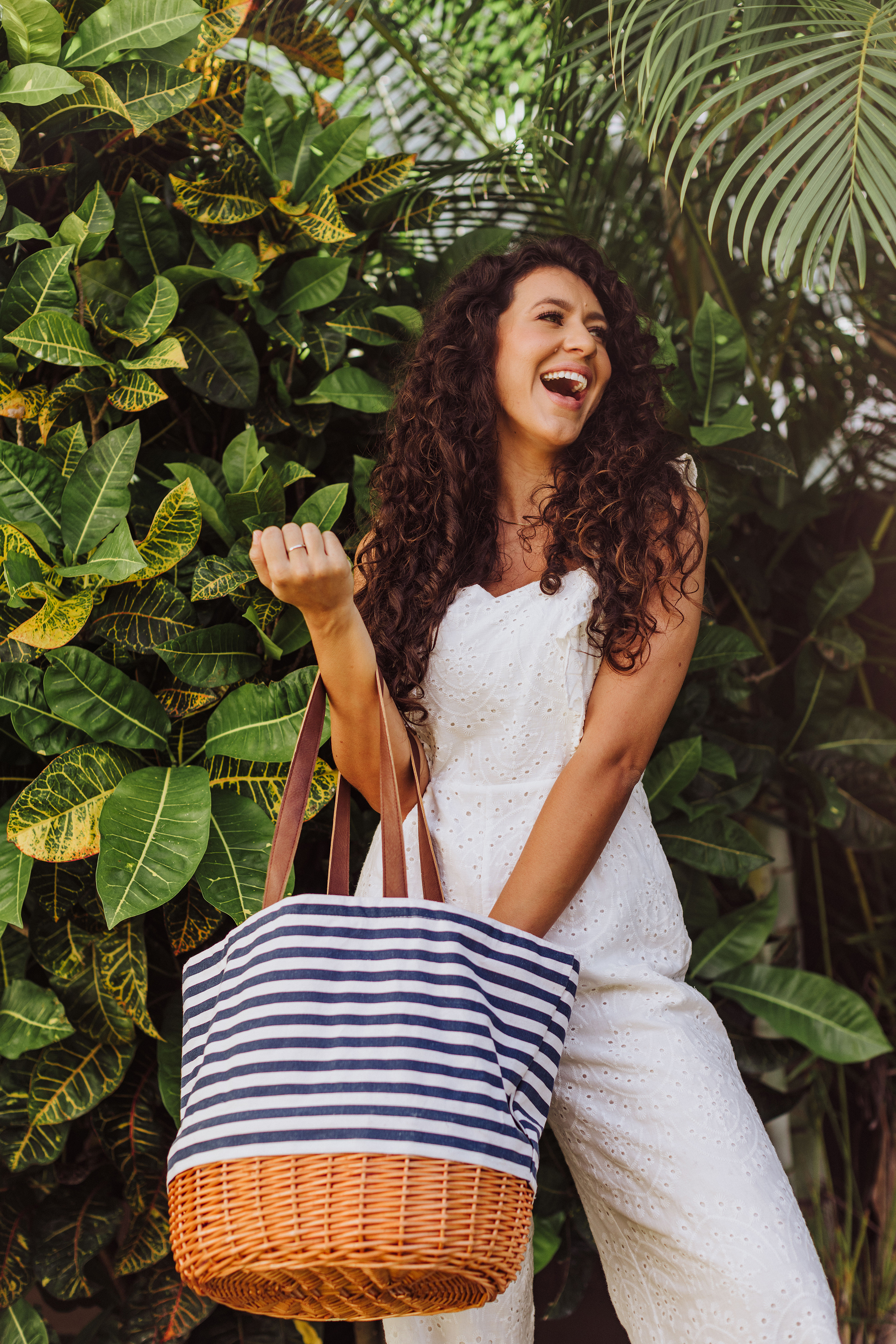 Coronado Canvas and Willow Basket Tote 26