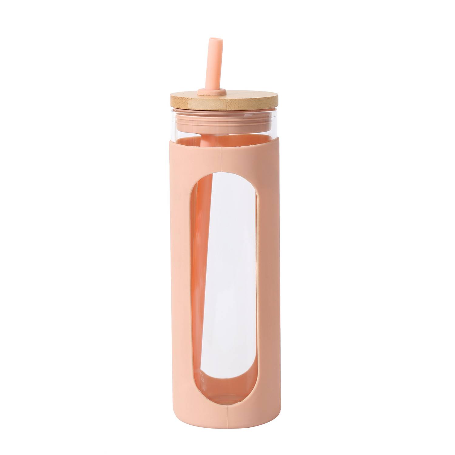 20 oz BoroSip Nomad -Wood Lid & Straw Portable Glass Tumbler 7