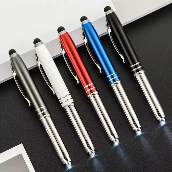 Metal Stylus Ballpoint Pen with LED Light 8