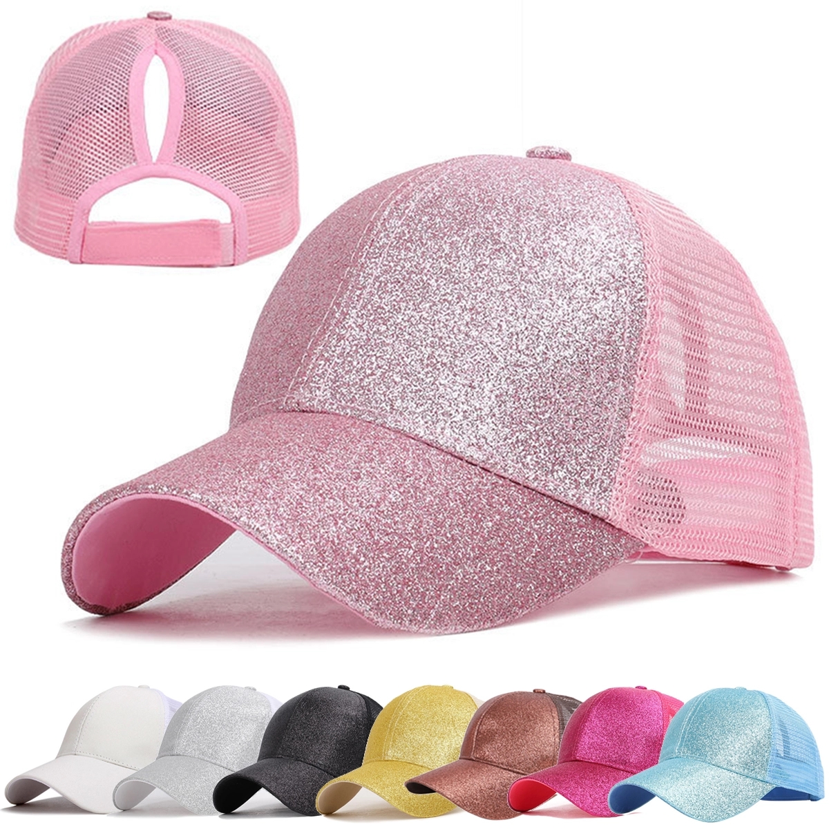 Glitter Ponytail Baseball Cap 2