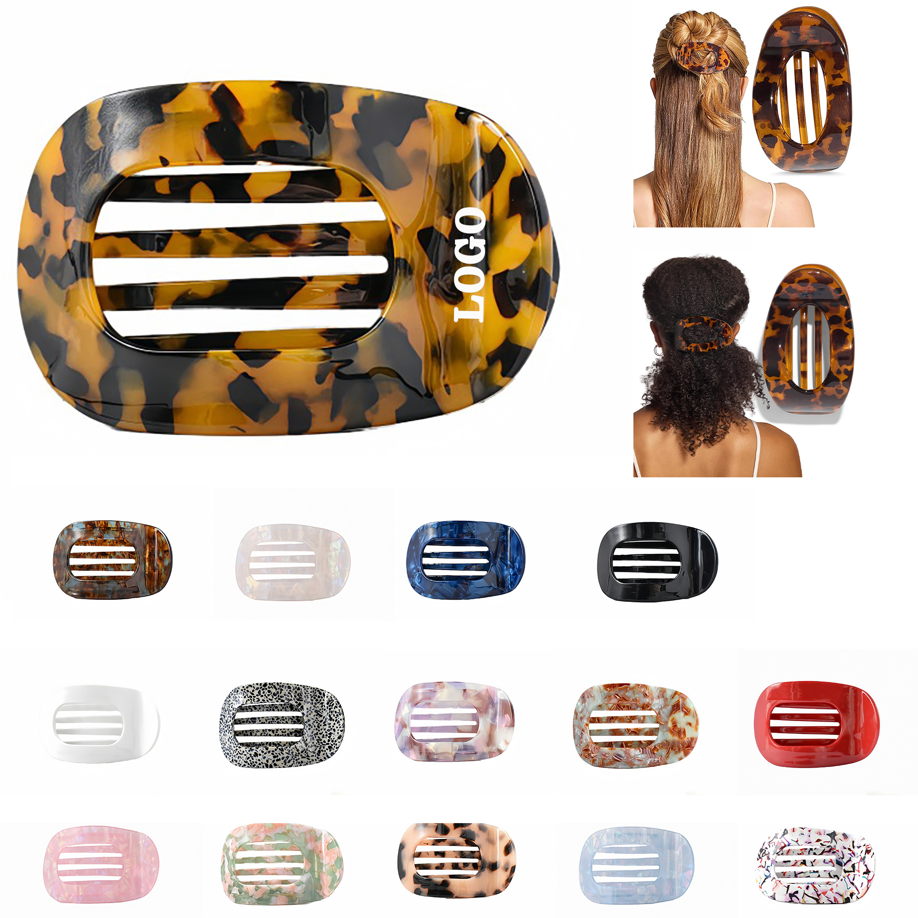 Women Flat Claw Clips 4