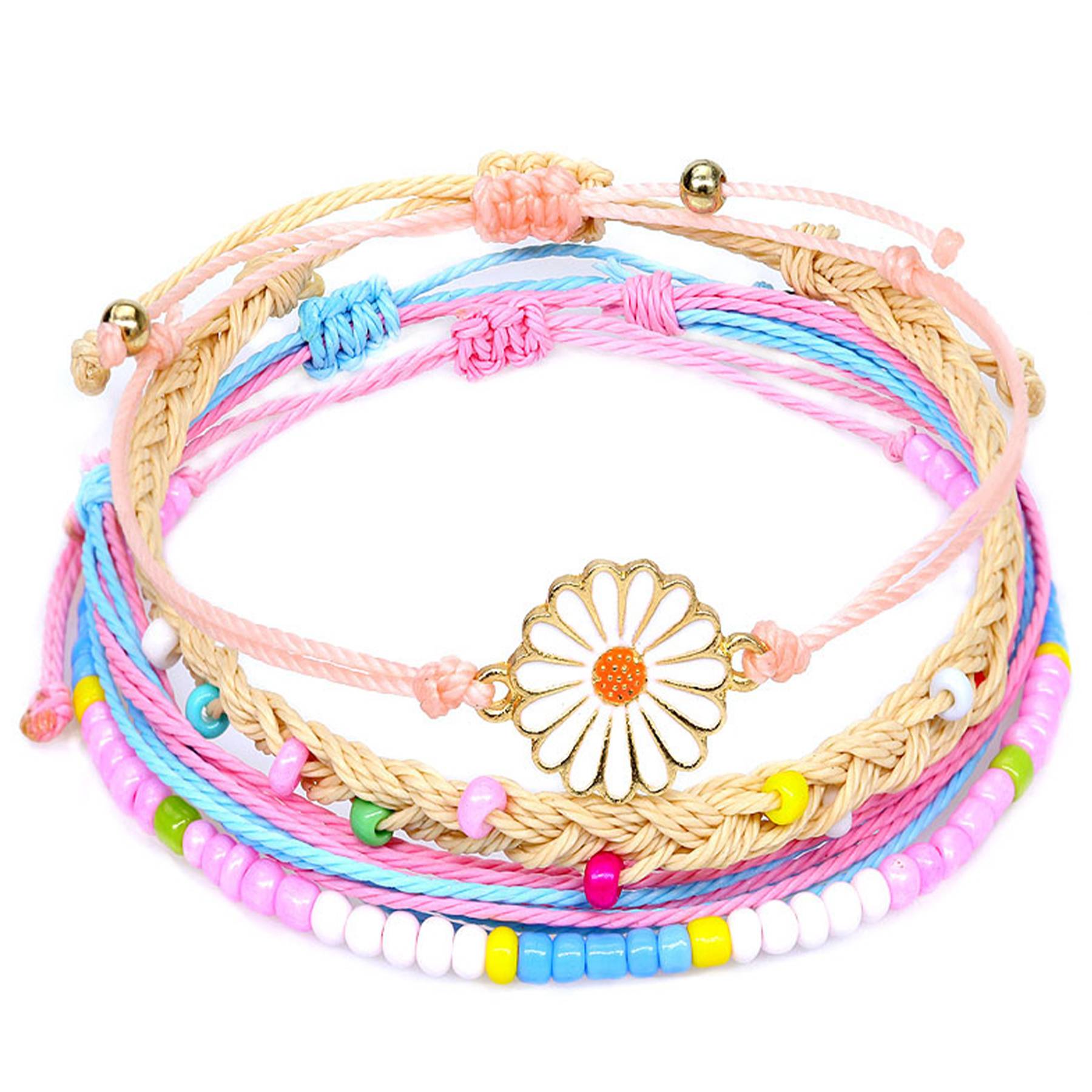 Nickel Chrysanthemum hand-beaded bracelet 9