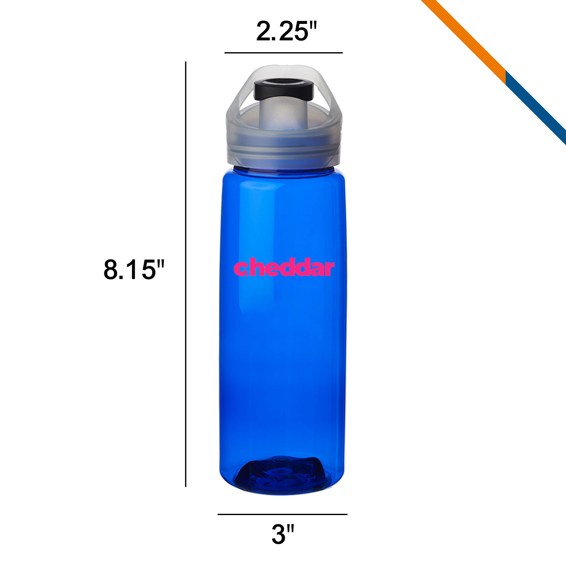 Ollie Plastic Sports Water Bottle - 26 OZ. 4