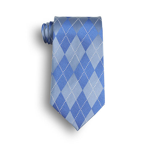 Royal Blue Argyle Silk Tie 2