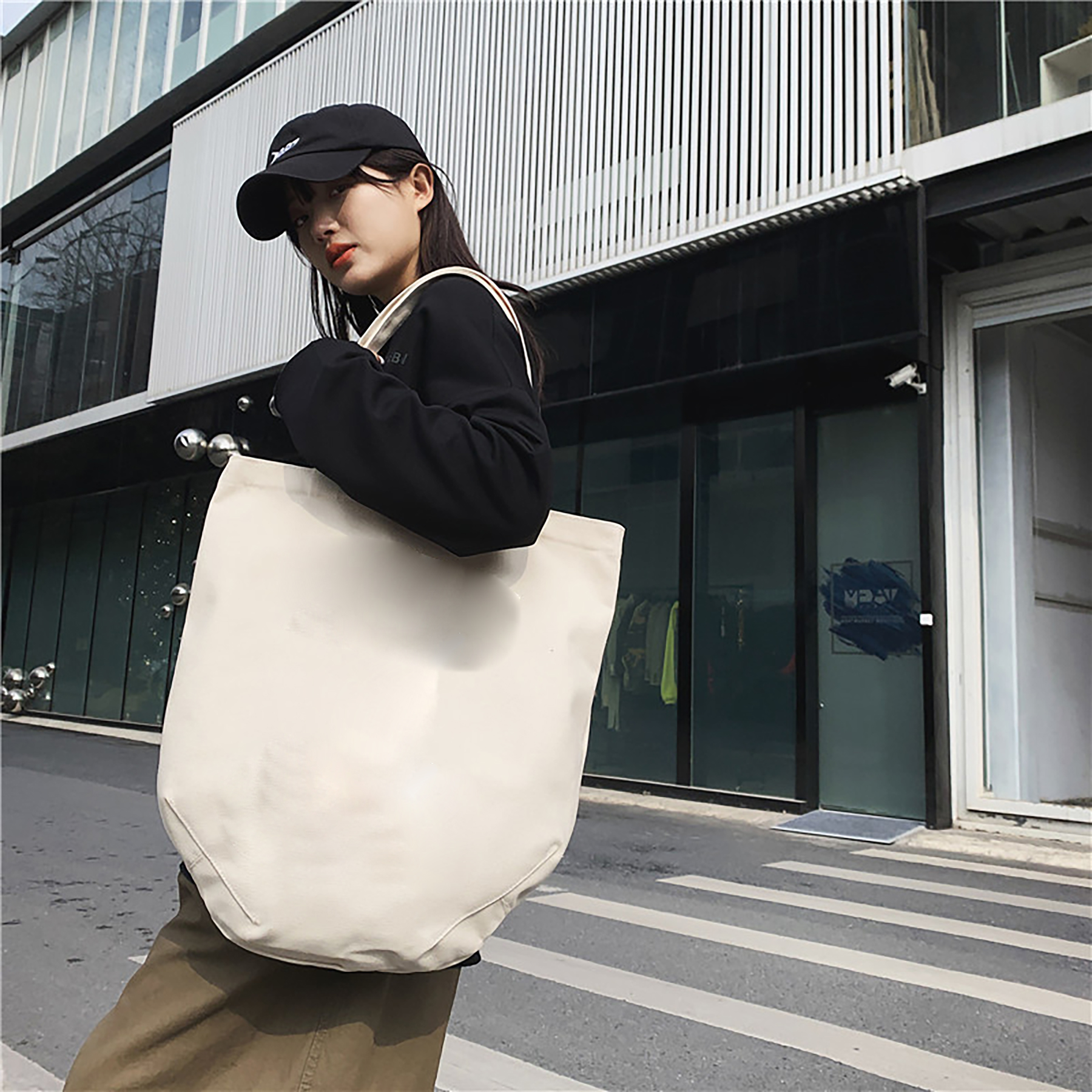 Reusable Grocery Beach Canvas Tote Bag 6