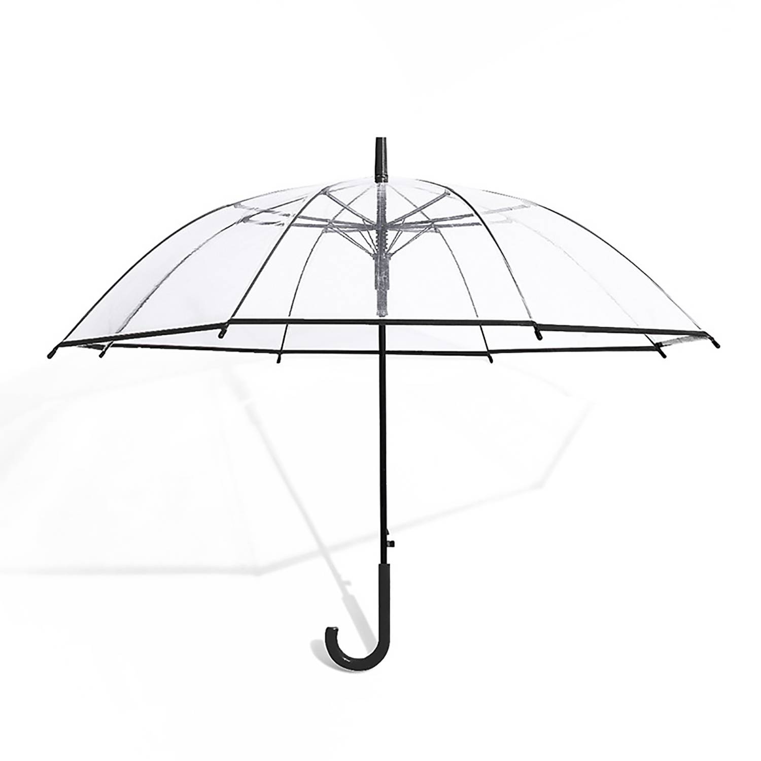 8-Rib Long-Handle Transparent Umbrella W/ Reflective Strip 5