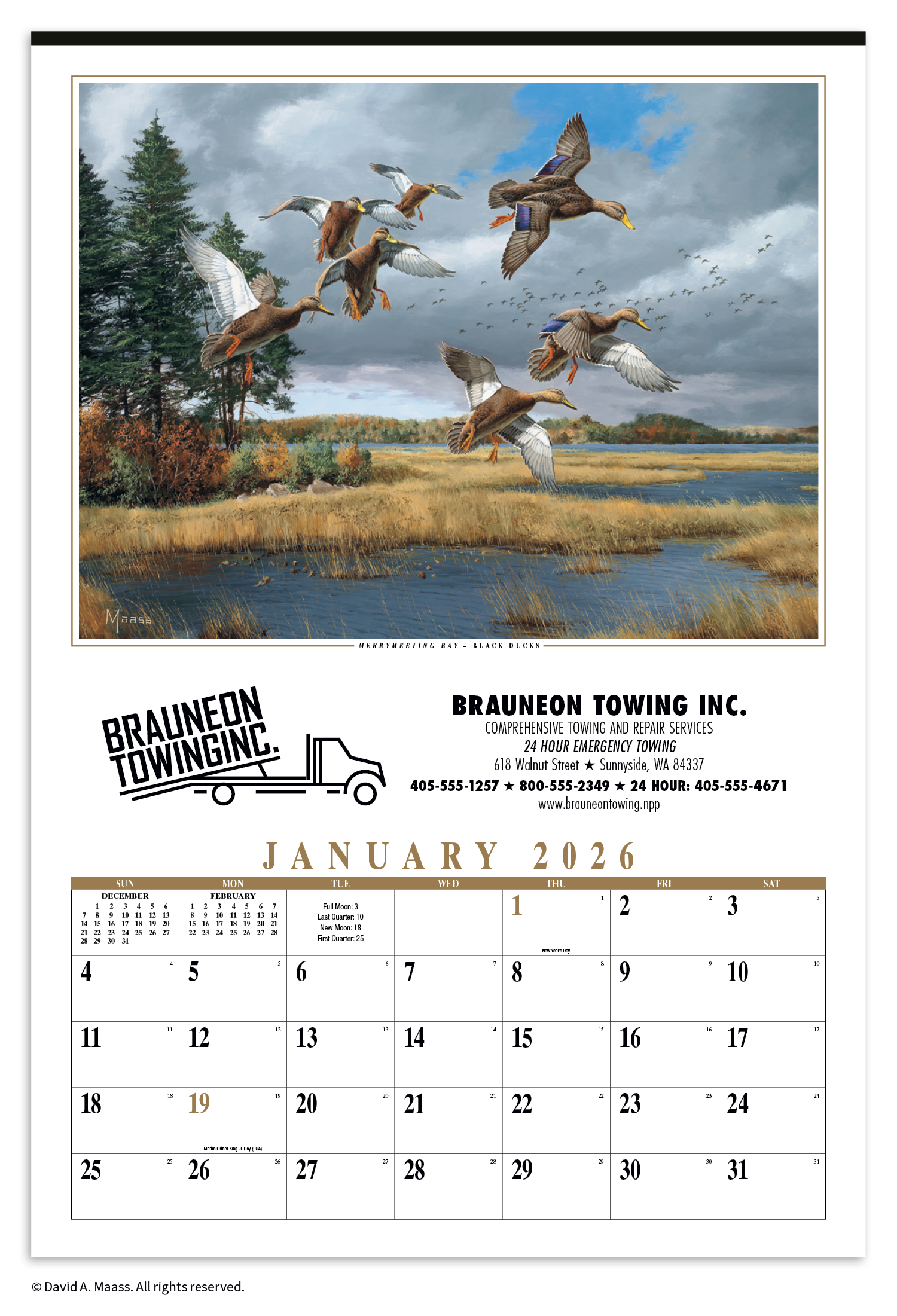 HotLine® Products Maass Wildfowl® Executive Calendar 46