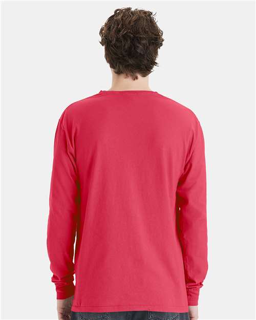 Unisex Garment-Dyed Long Sleeve T-Shirt With a Pocket - GDH250 7
