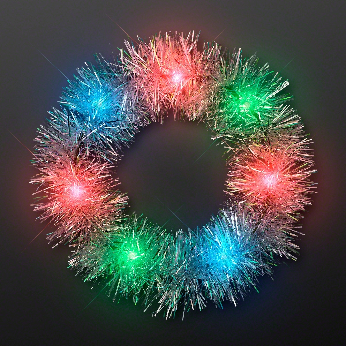 Tinsel Light Up Halo Crown Headband 2