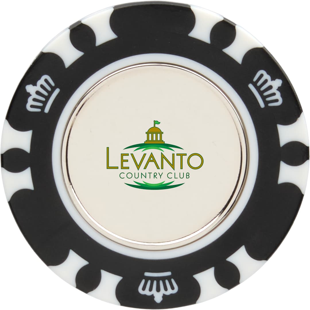Recycled Poker Chip w/ Metal Ballmarker 39