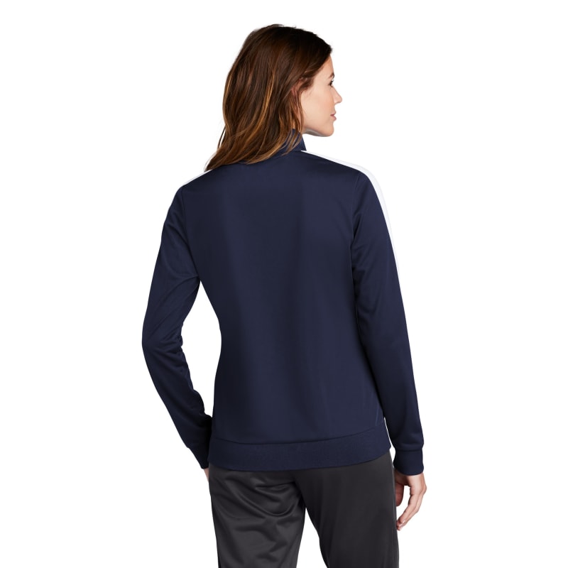 Sport-Tek Ladies Tricot Sleeve Stripe Track Jacket. 16