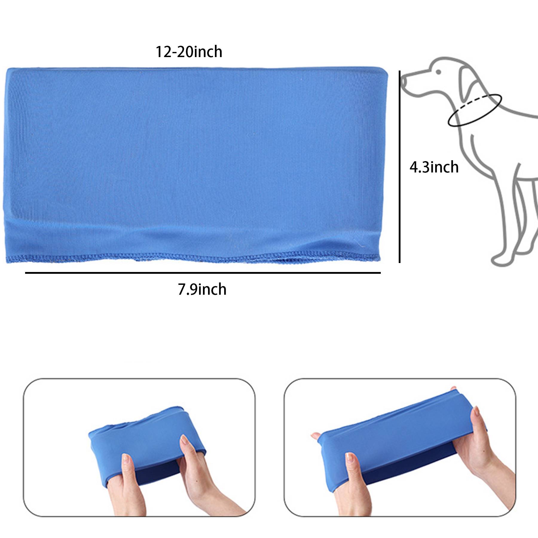 Polyester Dog Cooling Bandana Collar Neck Wraps 2