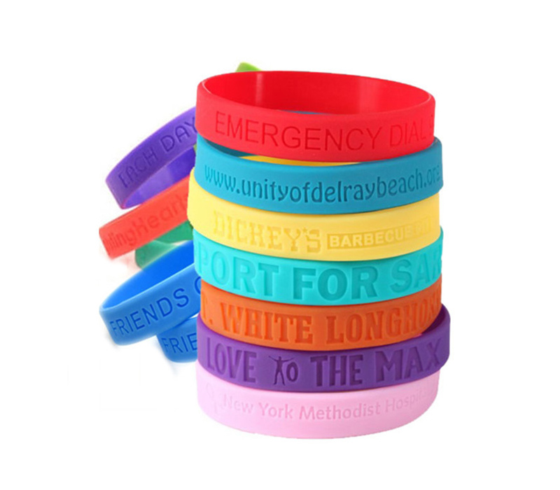Color Filled Silicone Wristbands 2