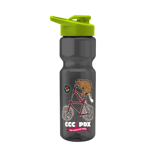Blazer 28oz Transparent Bike Bottle w/Drink-thru Lid 230
