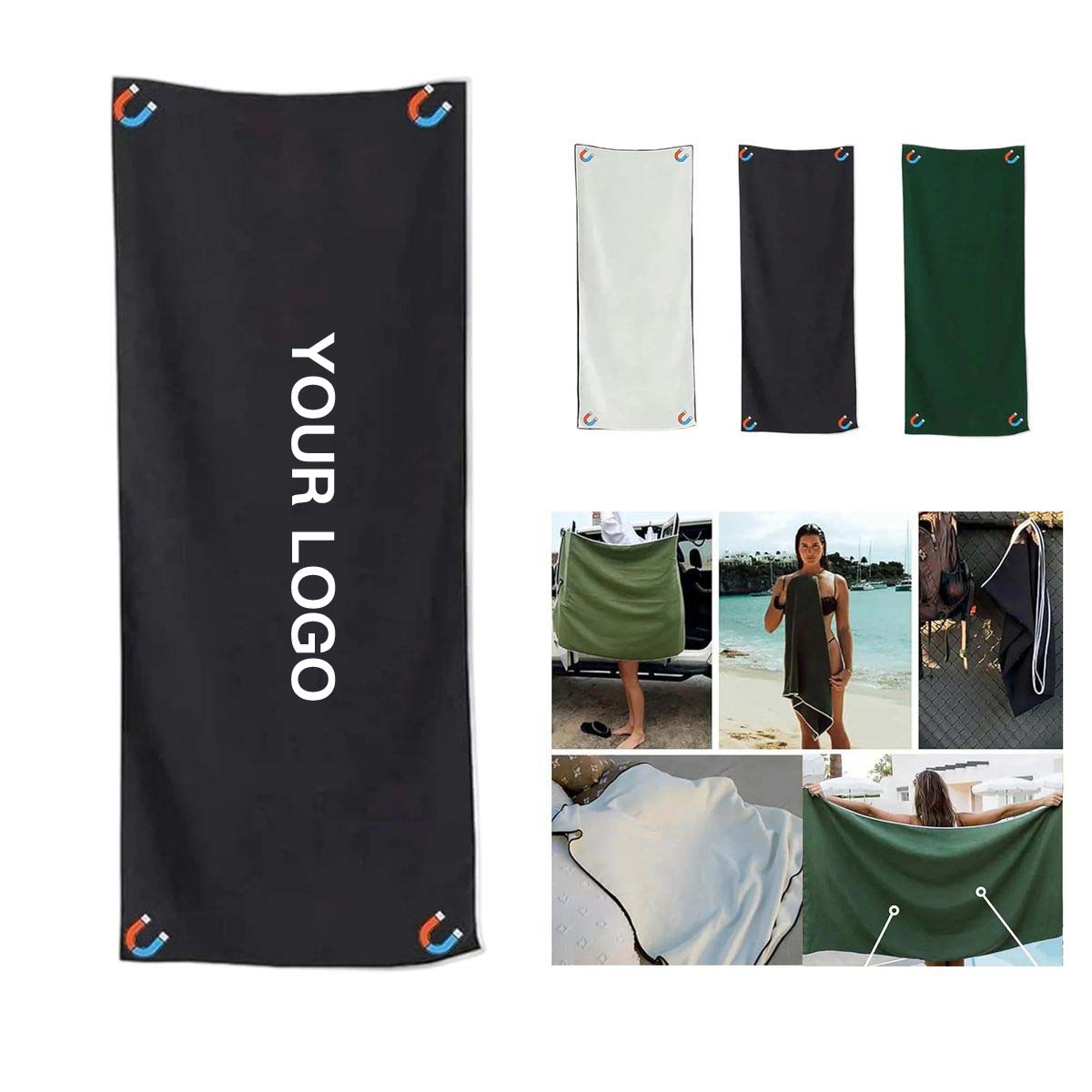 Magnetic Bath Towel for Outdoor Use 1