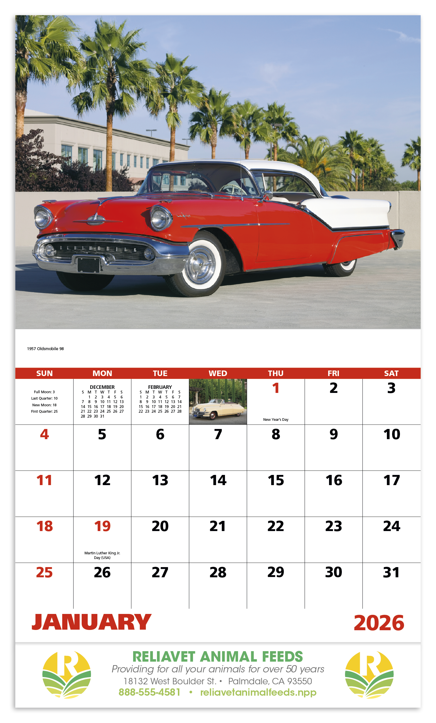 Good Value™ Classic Autos - Stapled Calendar 56