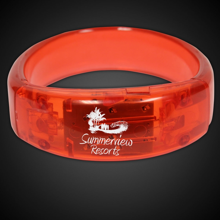 Red 8" Light Up LED Glow  Bangle Bracelet 3