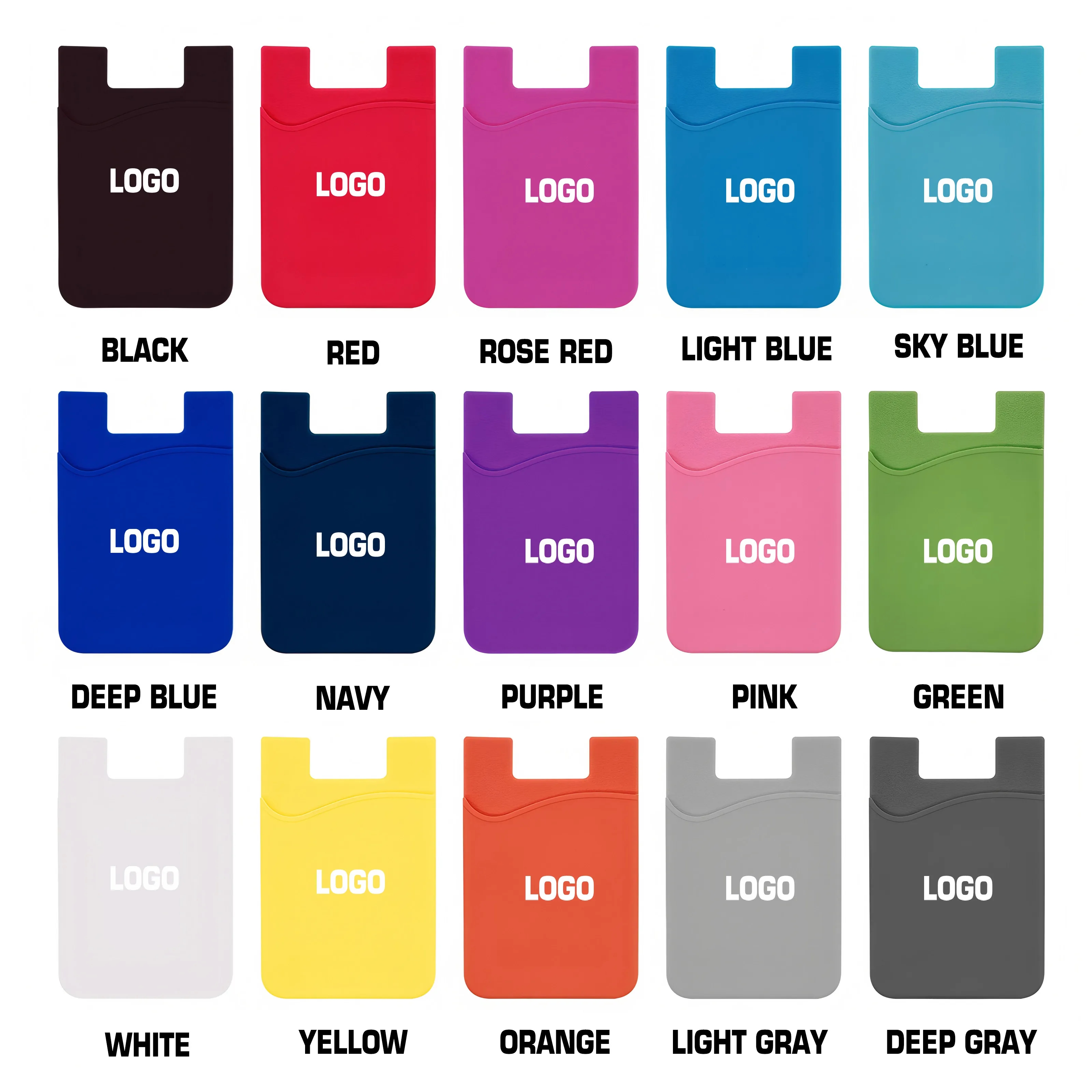 Custom Logo Adhesive Phone Card Holder Bulk Wholesale for Corporate Gifts 3