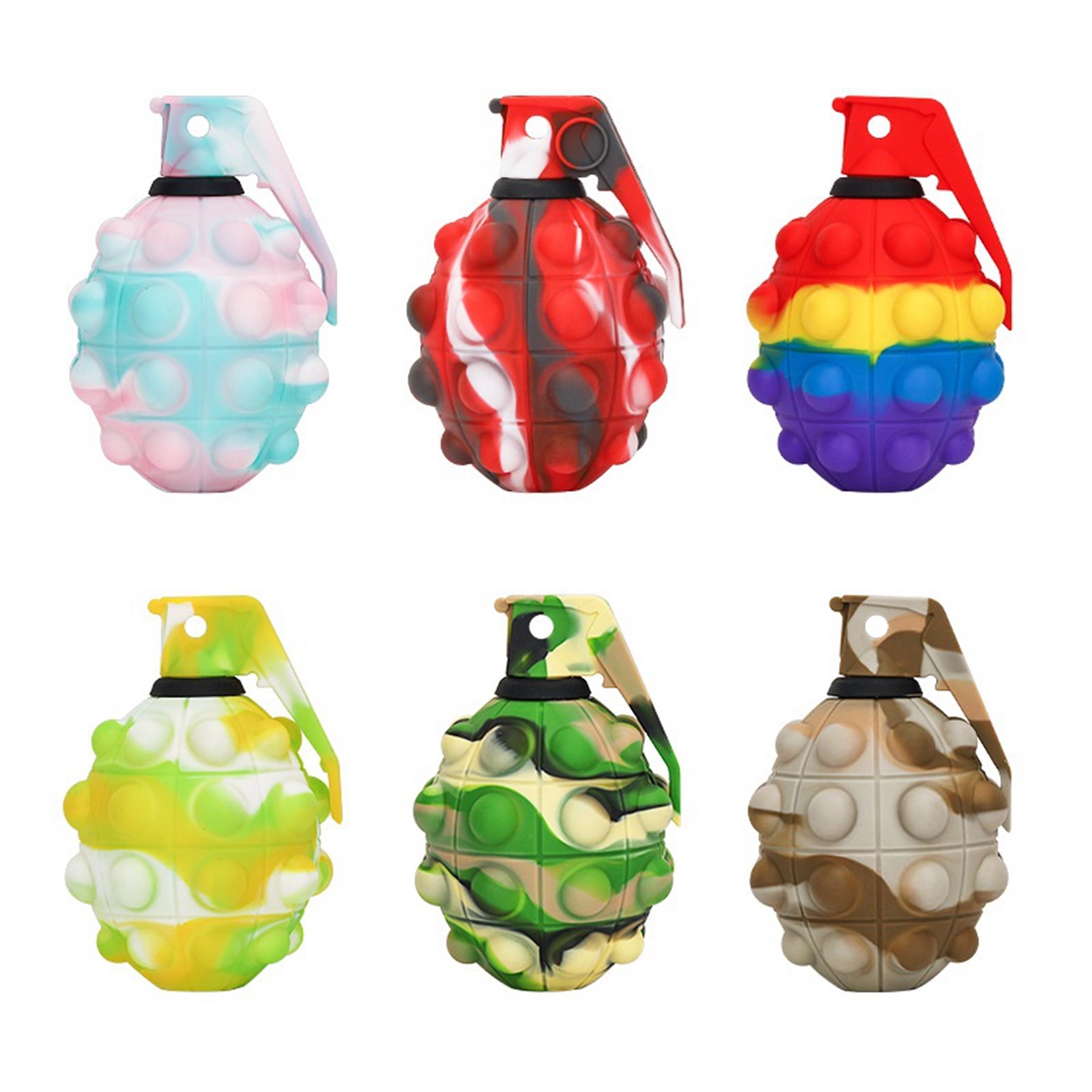 Grenade Shaped Push Pop Bubble Anti Stress Ball 5