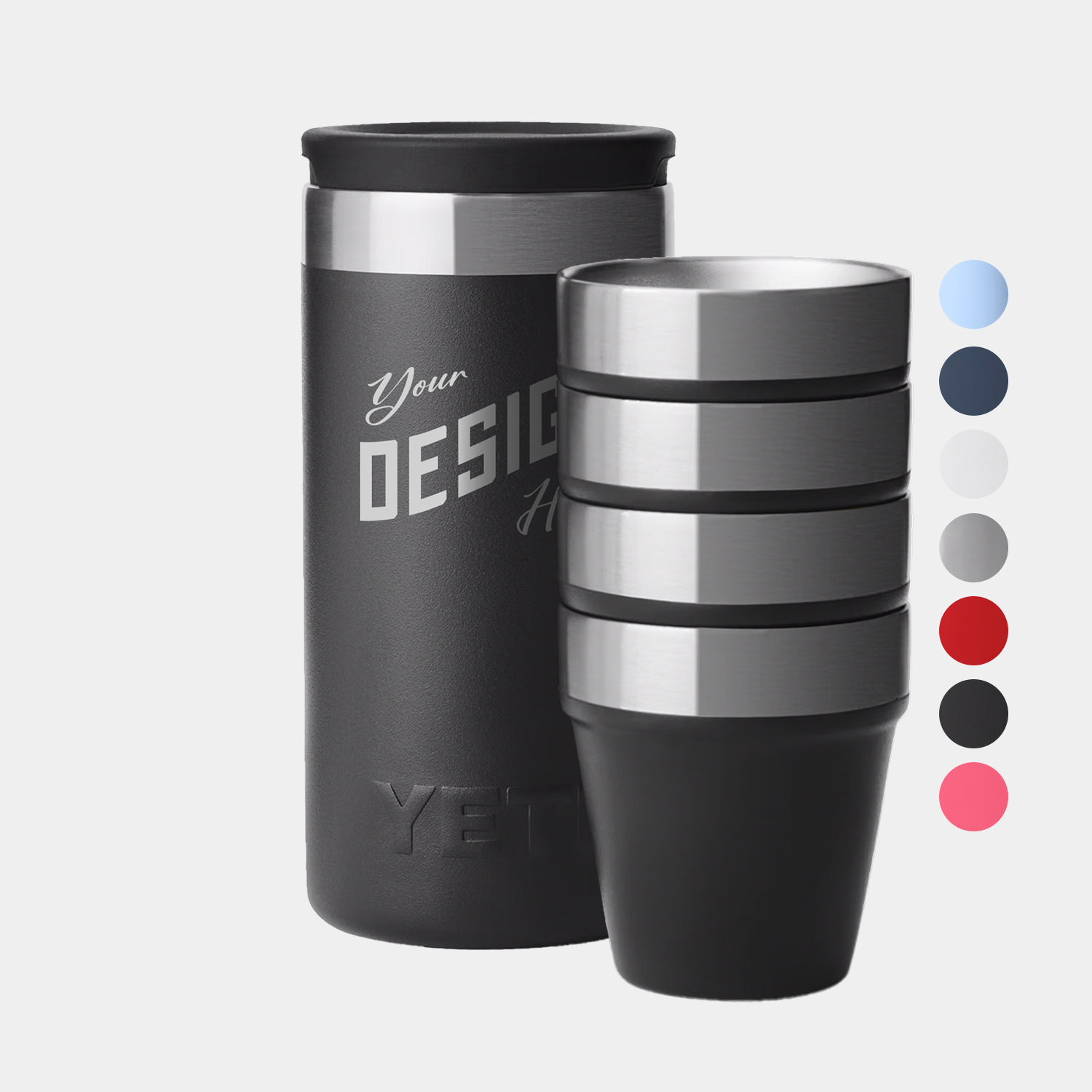 1.7 oz YETI® Rambler Stainless Steel Insulated Shot Glass with Carrying Case 4