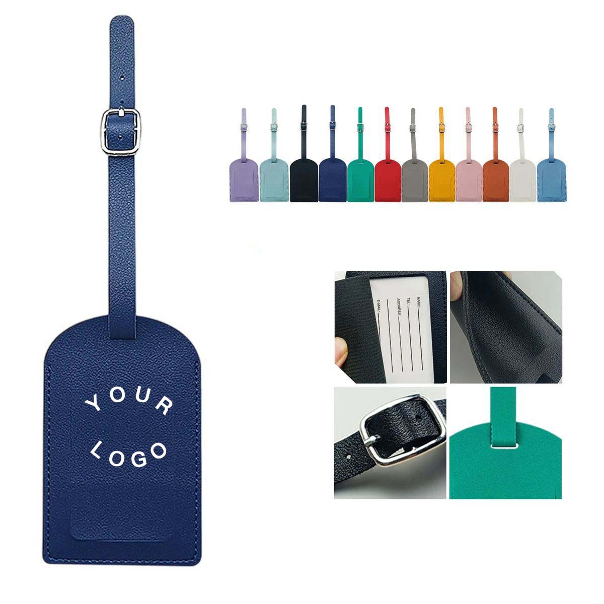 Lightweight PU Leather Bag Tag for Travel Use 2