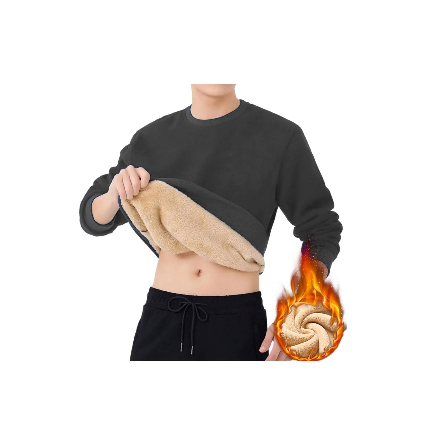 Winter Warm Soft Cozy Fleece Sweatshirt 11