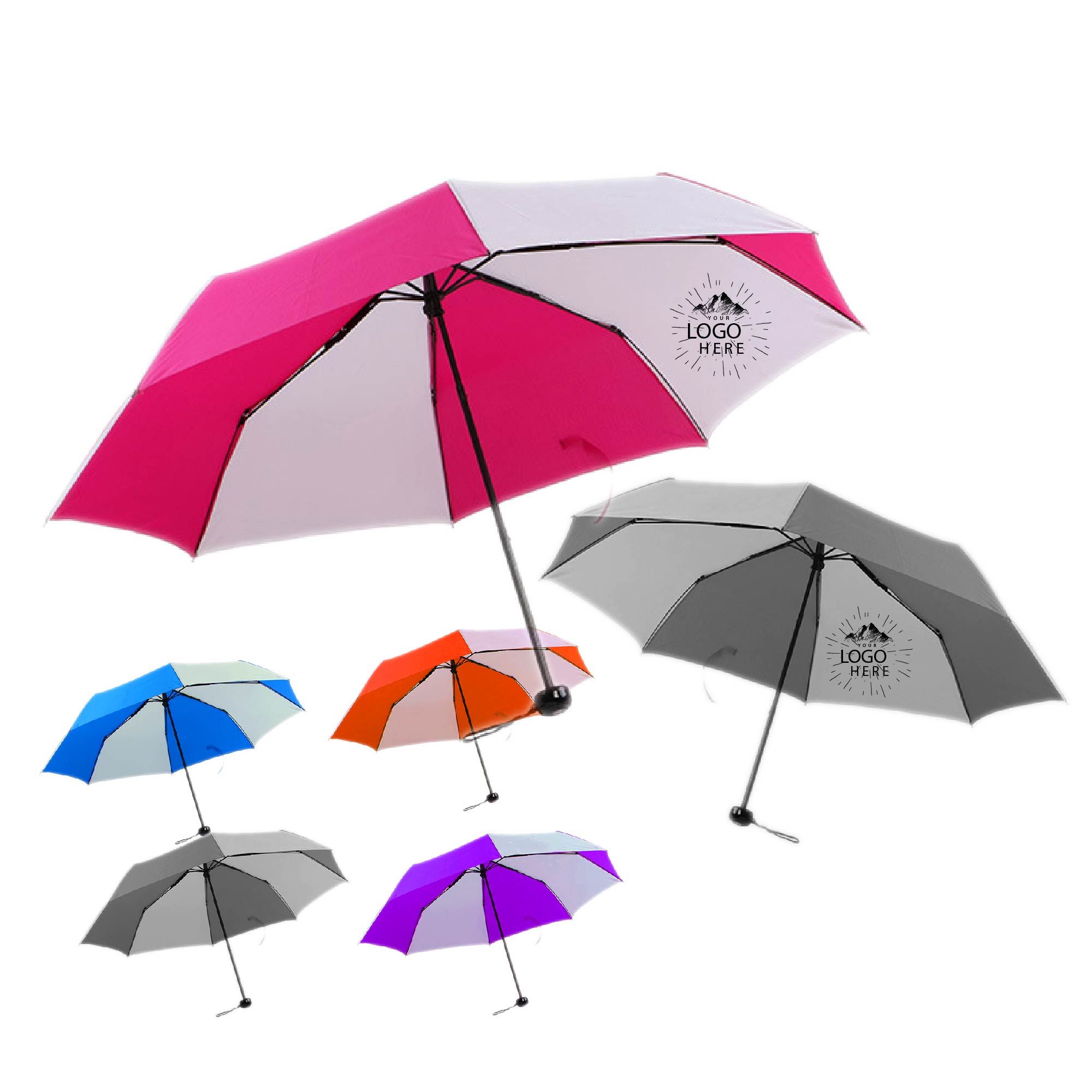 42" Arc Budget Telescopic Folding Umbrella 2