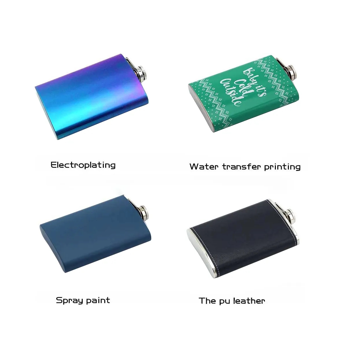 Custom 8oz Stainless Steel Engraved Personalized Flask 6