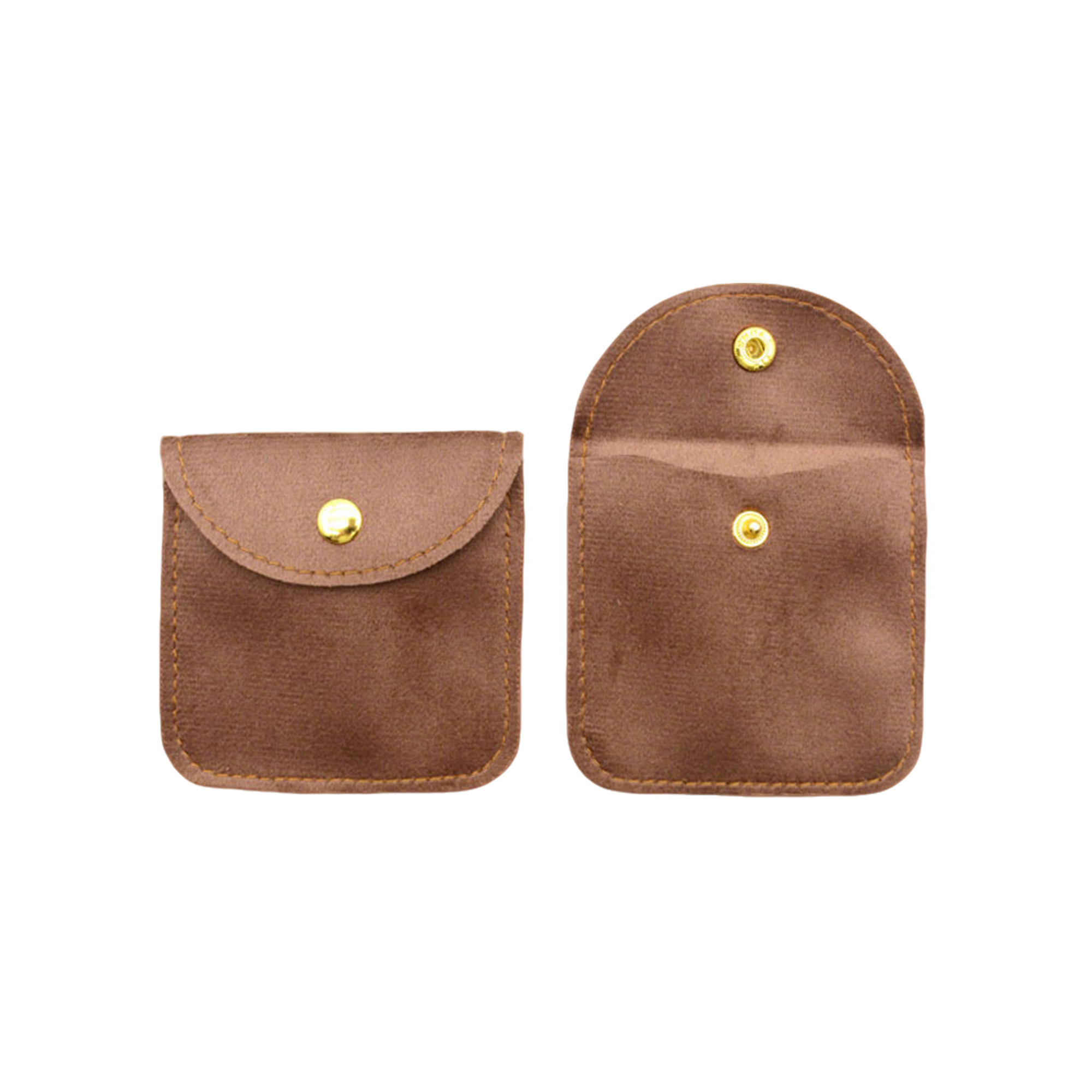 Velvet Snap Pouch For Jewelry Or Coins 3.2" x 3.2" 3