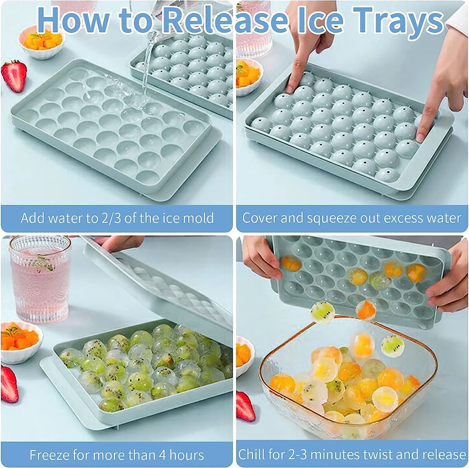 Round Ice Cube Tray- 33X2 PCS 7