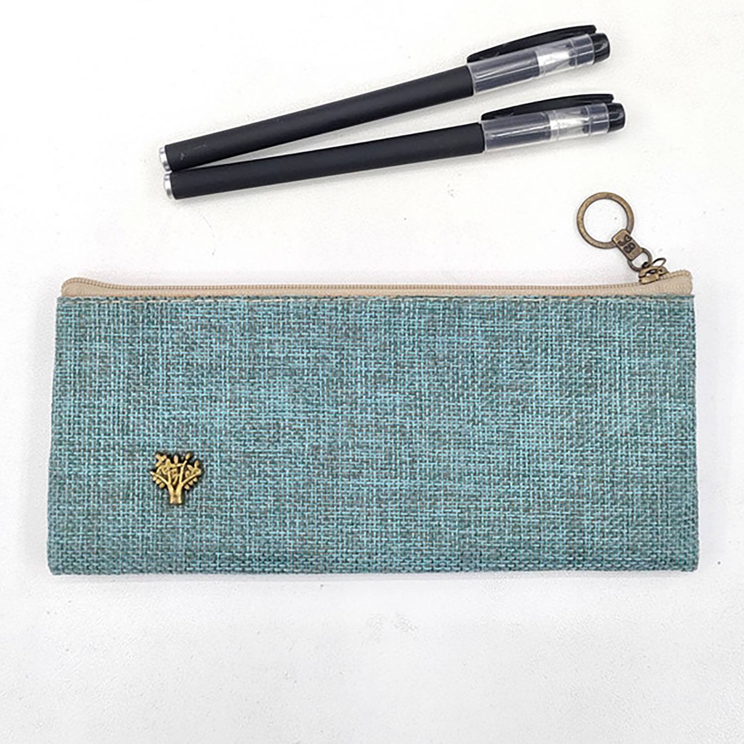 Large Capacity Simple Canvas Storage Pencil Case 7