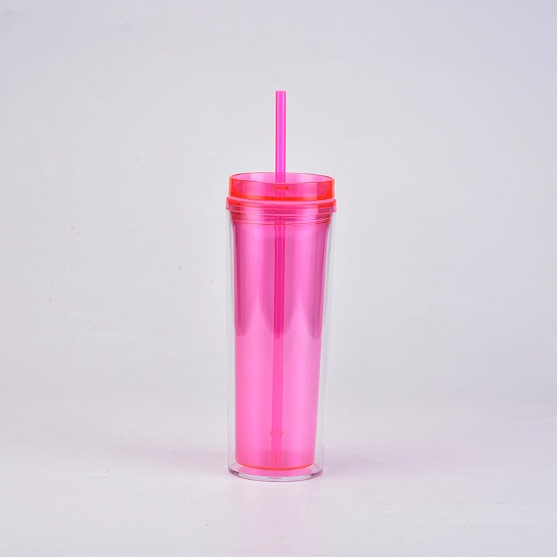 Custom Transparent AS Plastic Material  Straw Tumbler 10
