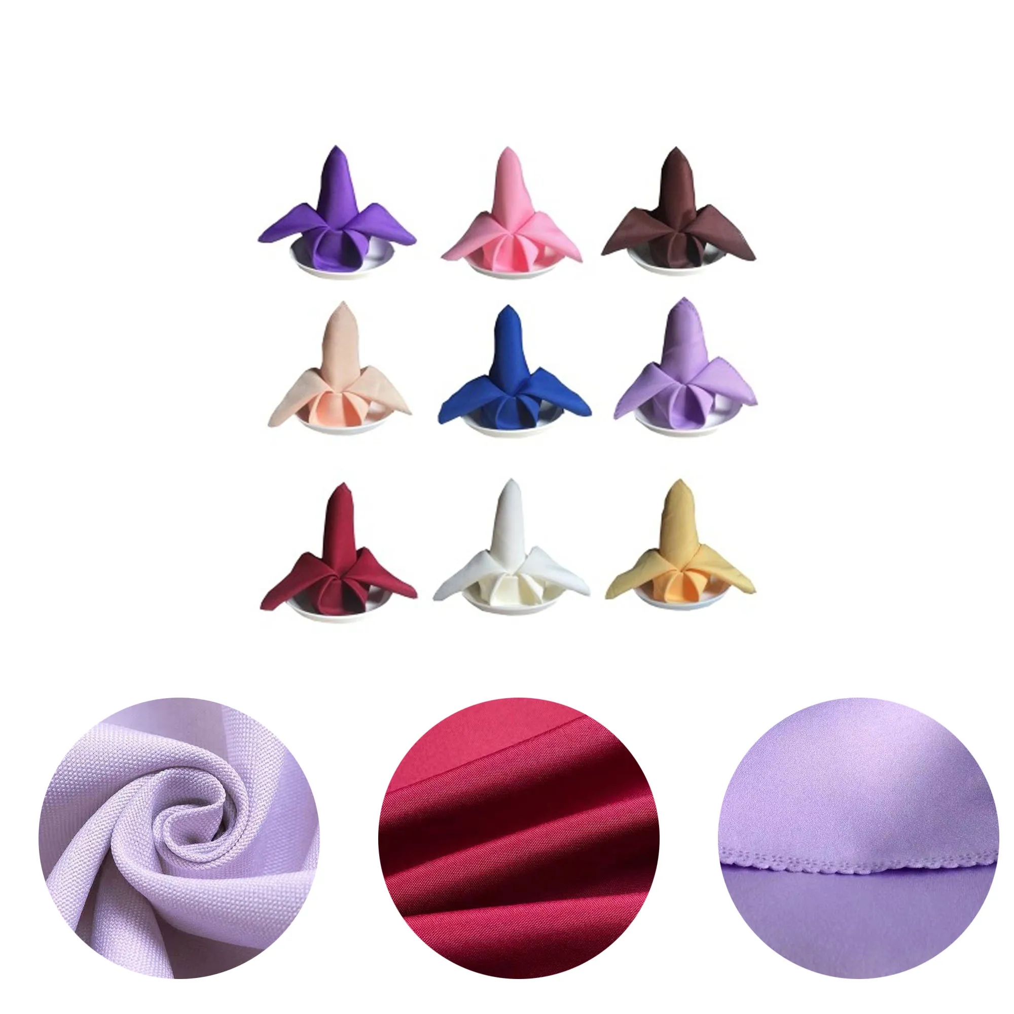 Elegant Dining Napkins With Logo For Dinner, Picnic