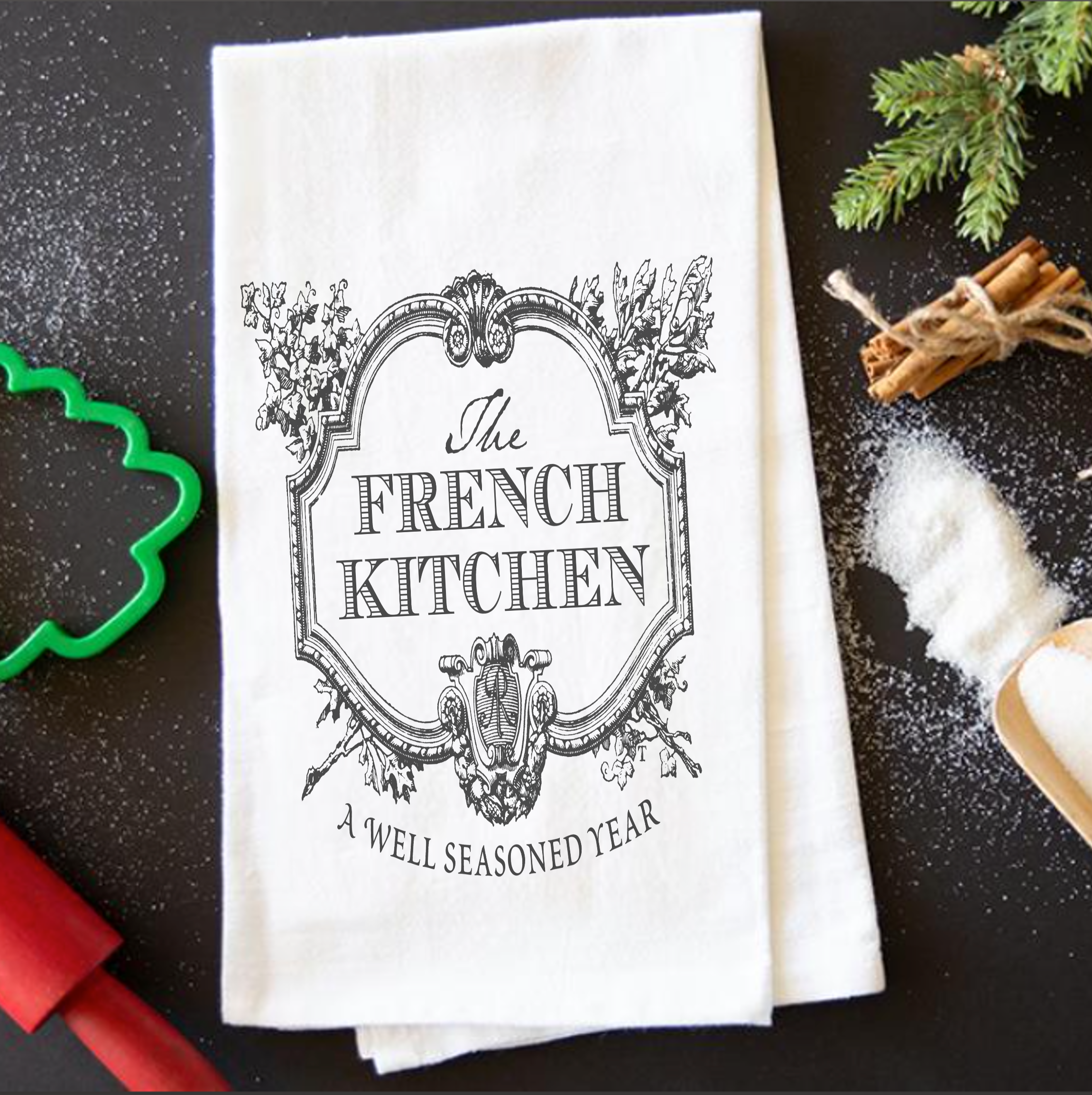 White Vintage Flour Sack Tea Towel 17