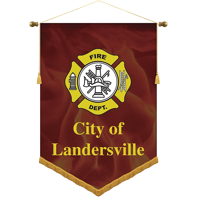30" x 42" Podium Banner, V Cut/ with Fringe 3
