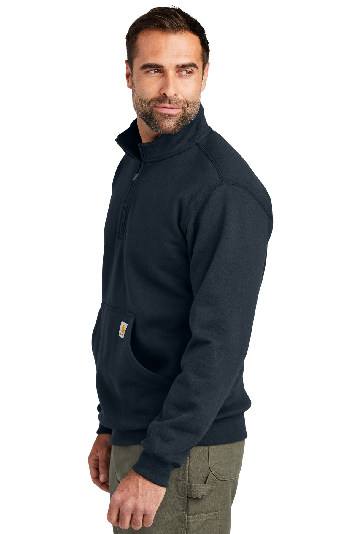 Carhartt Midweight 1/4-Zip Mock Neck Sweatshirt CT105294, custom hoodie or sweatshirt with logo imprint 17