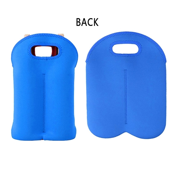custom 2 bottle neoprene wine tote 2