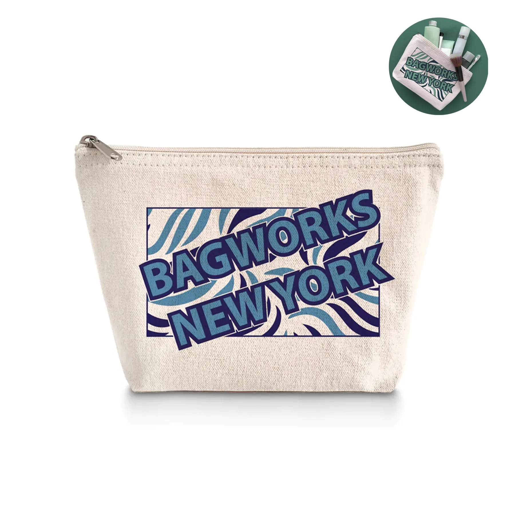 Classic 10 oz brushed finish canvas Pouch 9 1/2" x 6" x 3" 2
