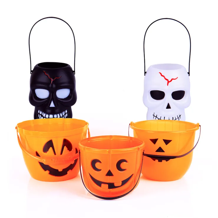 Pumpkin Light Handle Halloween Bucket 4