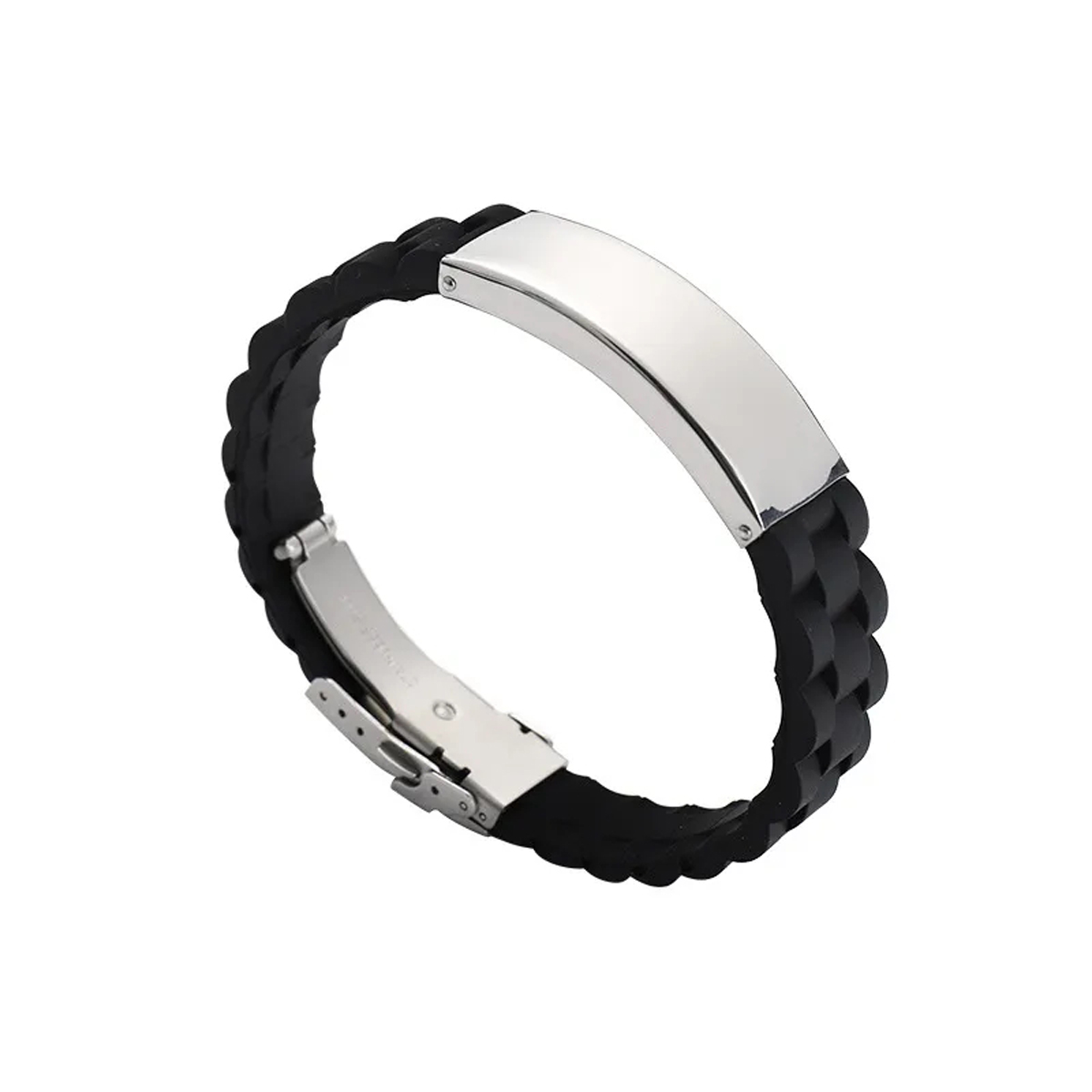Stylish Silicone Bracelet with Steel Clasp 2