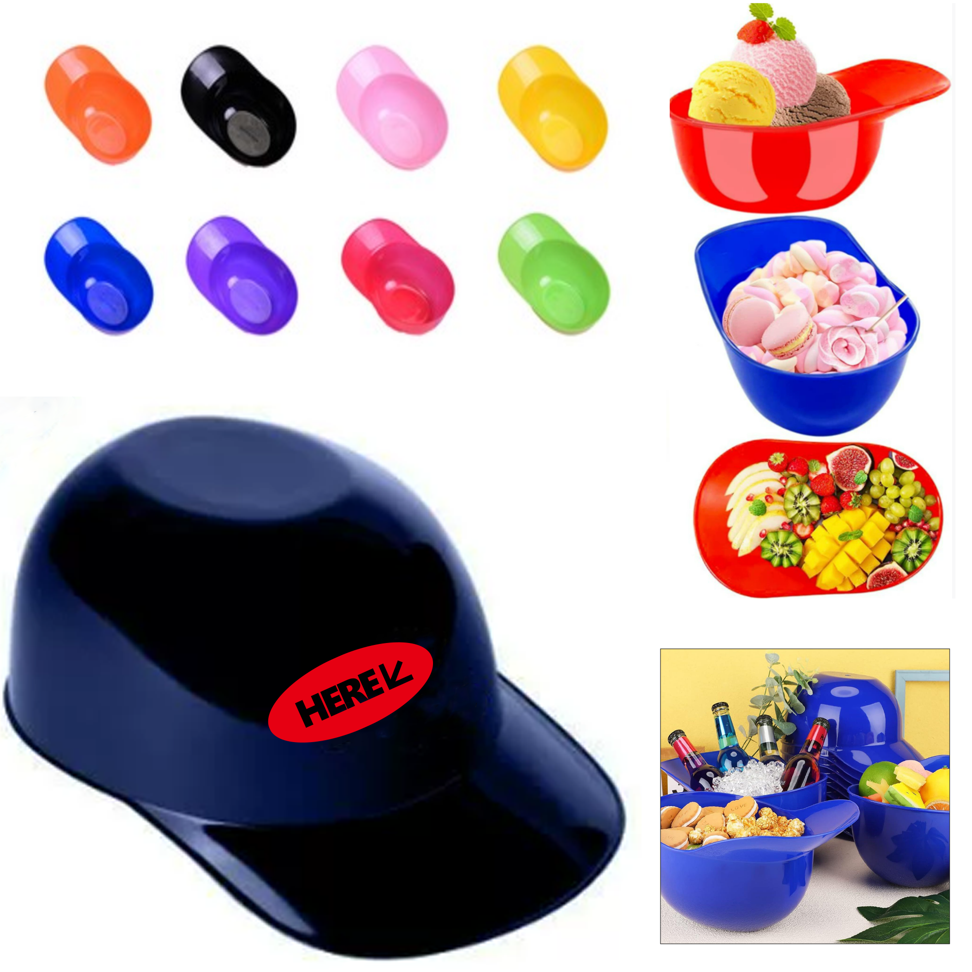 8oz Baseball Cap Shaped Dessert Bowl 1