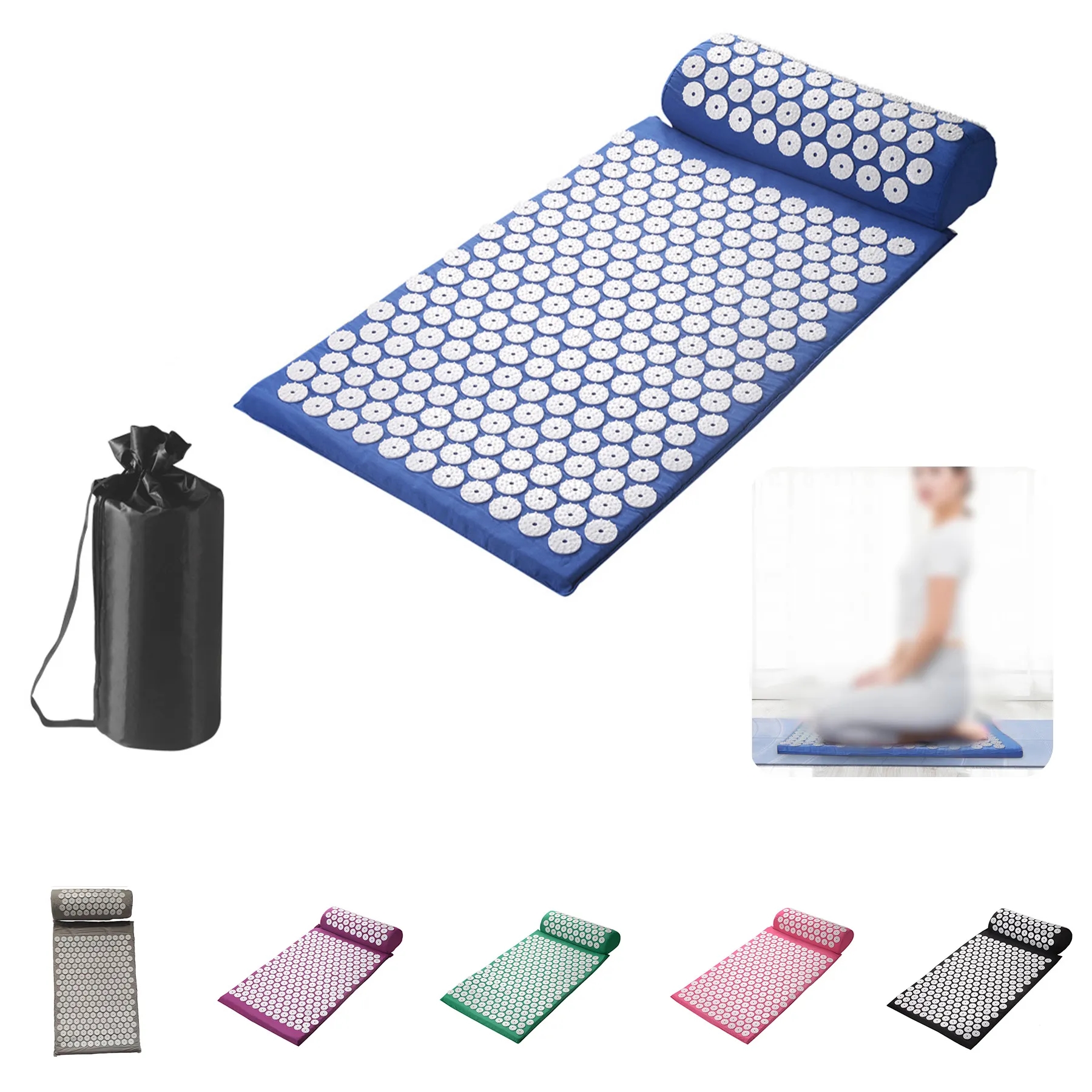 Acupressure Mat and Pillow Set 1