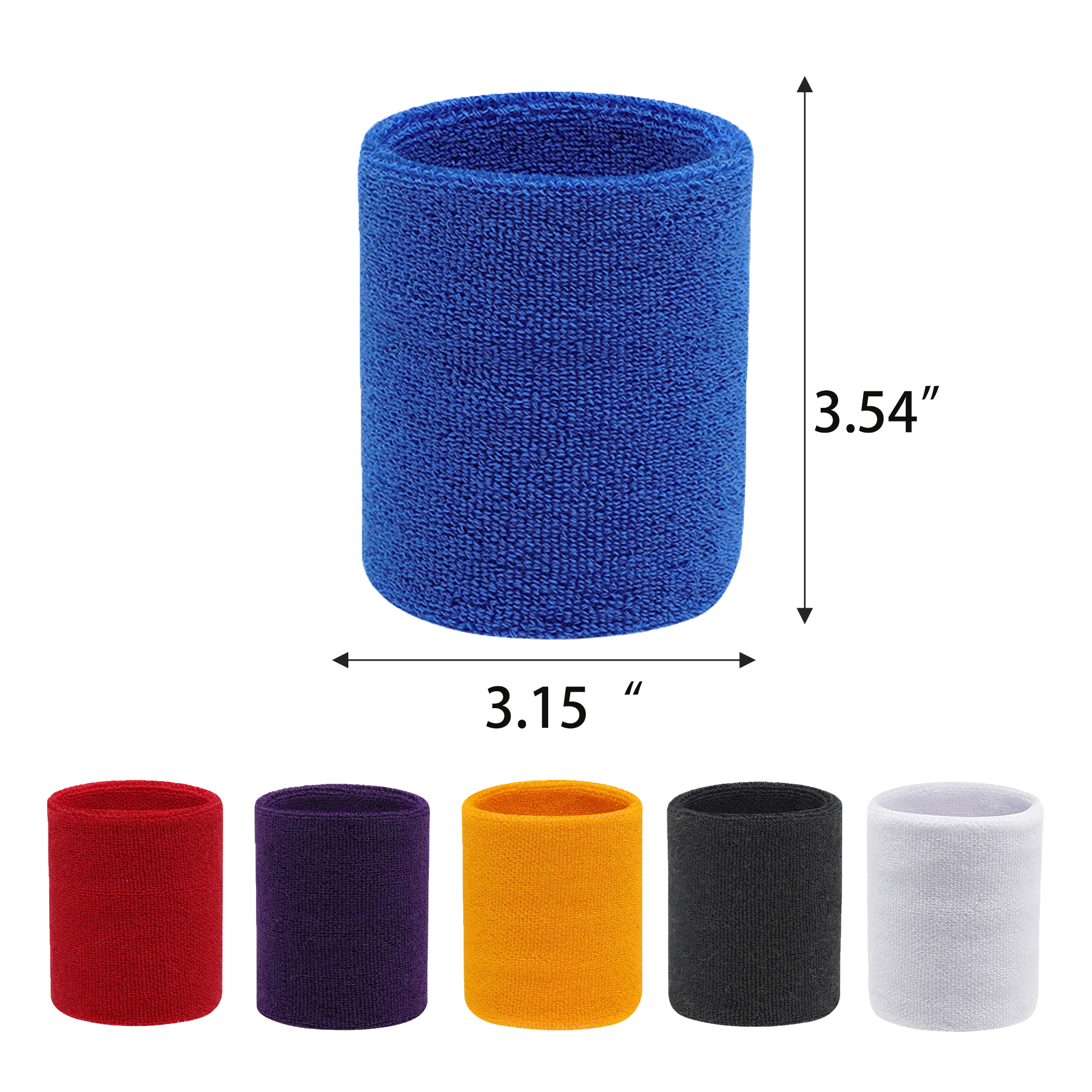 Sports Wristband Solid Cotton 4