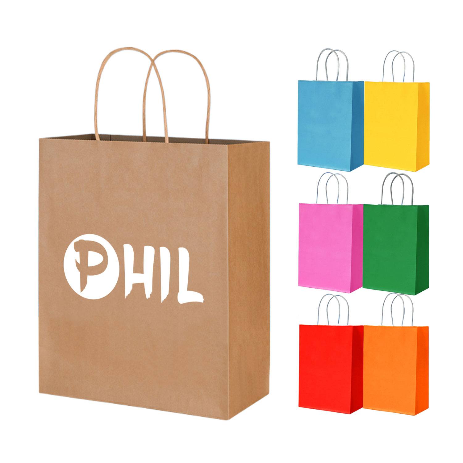 Reusable hand-held kraft paper bag 2
